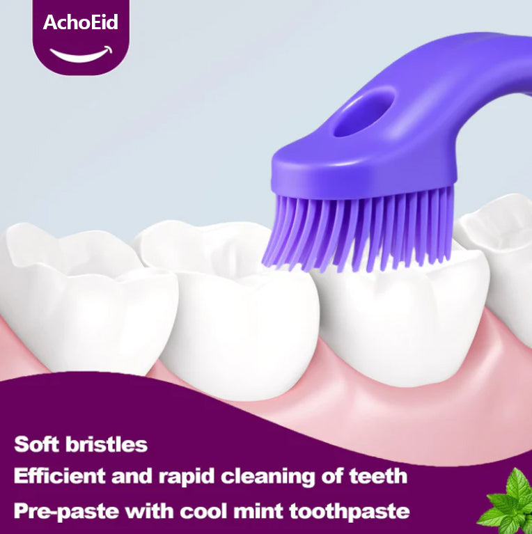 Mini Disposable Toothbrush, Pre-Pasted Toothbrushes with Toothpaste and Toothpick for Travel - Fluoride Free, No Rinsing Needed, Mint Flavor, Fresh Breath Anywhere Anytime