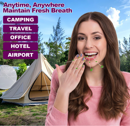 Mini Disposable Toothbrush, Pre-Pasted Toothbrushes with Toothpaste and Toothpick for Travel - Fluoride Free, No Rinsing Needed, Mint Flavor, Fresh Breath Anywhere Anytime