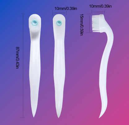 Mini Disposable Toothbrush, Pre-Pasted Toothbrushes with Toothpaste and Toothpick for Travel - Fluoride Free, No Rinsing Needed, Mint Flavor, Fresh Breath Anywhere Anytime