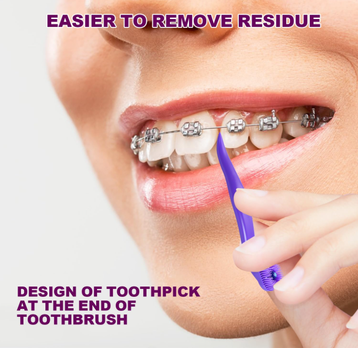 Mini Disposable Toothbrush, Pre-Pasted Toothbrushes with Toothpaste and Toothpick for Travel - Fluoride Free, No Rinsing Needed, Mint Flavor, Fresh Breath Anywhere Anytime