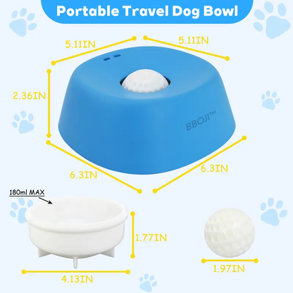 🐾BBOJI™ Vet-Recommended Slow Feeder Bowl for Dogs & Cats - Interactive Anti-Gulping Pet Dish for Healthy Tummies