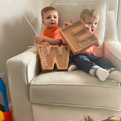 Personalized Wooden Letter Piggy Bank - Gifts for Kids