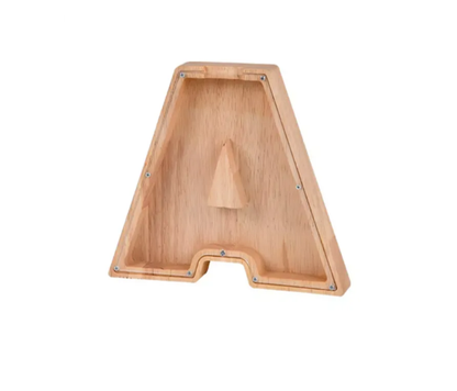Personalized Wooden Letter Piggy Bank - Gifts for Kids