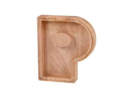 Personalized Wooden Letter Piggy Bank - Gifts for Kids