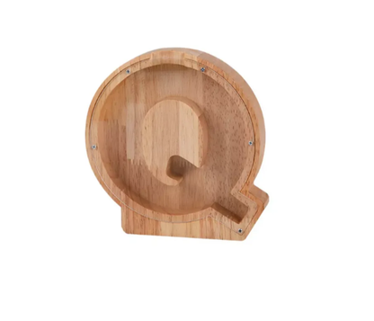 Personalized Wooden Letter Piggy Bank - Gifts for Kids