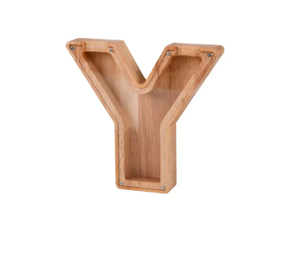 Personalized Wooden Letter Piggy Bank - Gifts for Kids