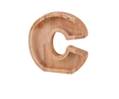 Personalized Wooden Letter Piggy Bank - Gifts for Kids