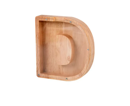 Personalized Wooden Letter Piggy Bank - Gifts for Kids