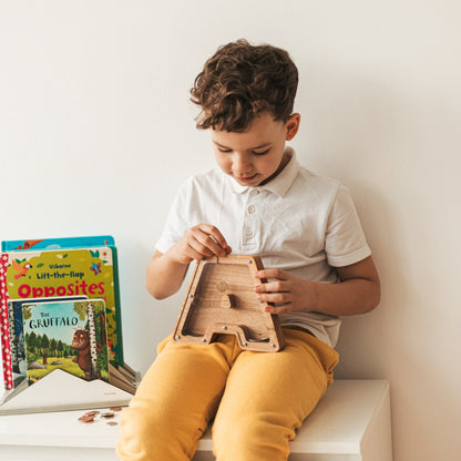 Personalized Wooden Letter Piggy Bank - Gifts for Kids