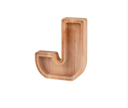 Personalized Wooden Letter Piggy Bank - Gifts for Kids