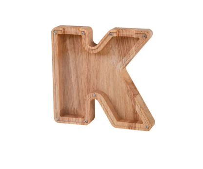 Personalized Wooden Letter Piggy Bank - Gifts for Kids