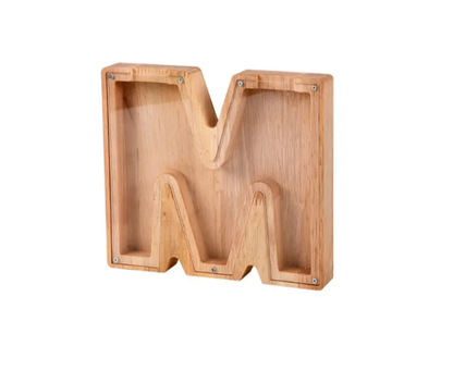 Personalized Wooden Letter Piggy Bank - Gifts for Kids