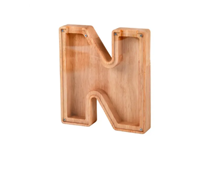 Personalized Wooden Letter Piggy Bank - Gifts for Kids